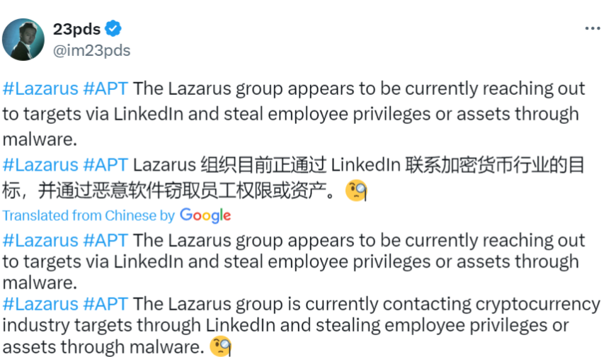 North Korean Lazarus hacker group using LinkedIn to target and steal assets: Report