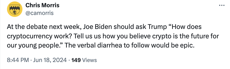 Voters weigh in on US presidential debate — Will Trump or Biden mention crypto?