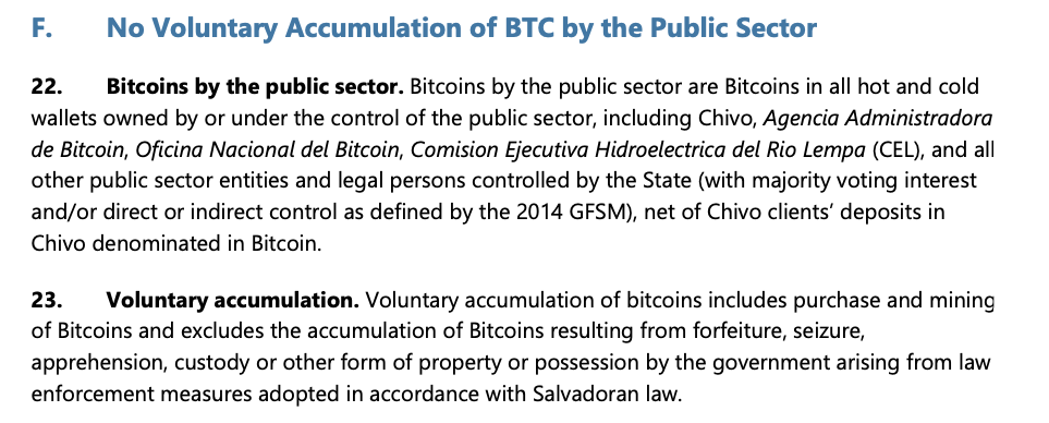 IMF deal to ban public sector ‘Bitcoin accumulation’ in El Salvador